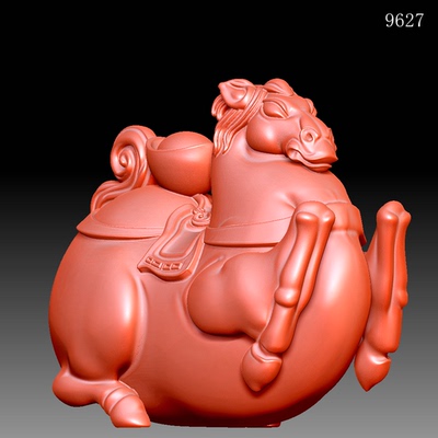 9627马唐马圆雕图雕刻机3D打印素材STL格式模型图OBJ精雕