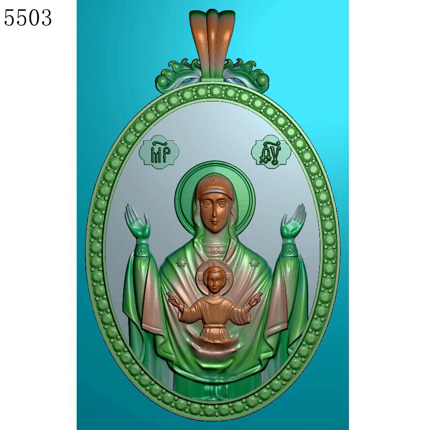 5503圣母吊玉雕浮雕图北京精雕图jdp灰度图bmp挂件素材浮雕图
