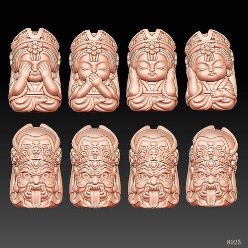 四不扎基拉姆 编号8926三维立体图圆雕stlOBJ文件精雕3d打印