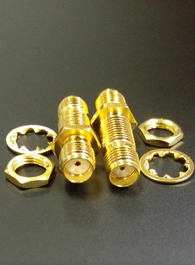 射频连接器SMA-KKY SMA母头双通加长螺母垫片 两头外螺内孔