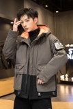90%白鸭绒冬装新款插色连帽保暖羽绒服男士外套A438-2709，男装羽绒服，电商A438