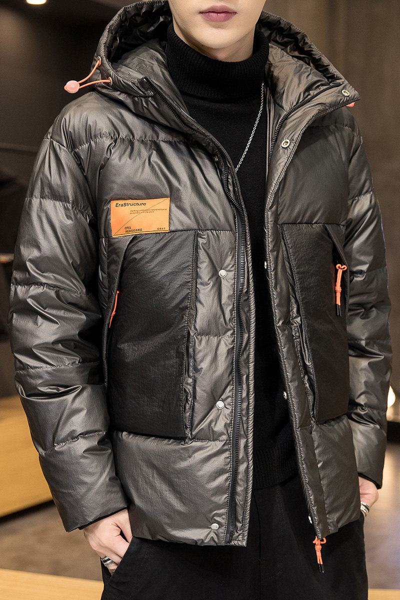 90%白鸭绒冬装新款连帽羽绒服男士潮流保暖外套A438-2706,男装羽绒服,电商A438