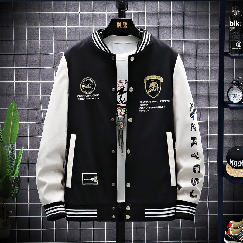 A438-2108-P60潮牌圆领时尚棒球服大牛印花PHNDAS夹克休闲外套男,男装夹克,电商A438