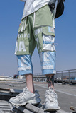 潮牌机能工装七分裤高街嘻哈潮流夏季短裤A438-C3006-P4579，男装牛仔裤，电商A438