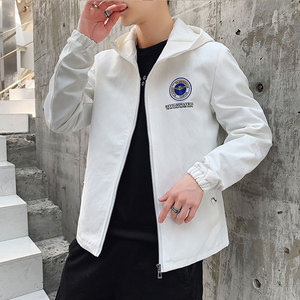 2021春季新款男士潮流连帽夹克男个性印花潮牌外套 A438-D90图片