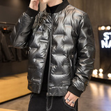 冬季新款90%白鸭绒潮牌羽绒服男士潮流亮面外套A438-2720，男装羽绒服，电商A438