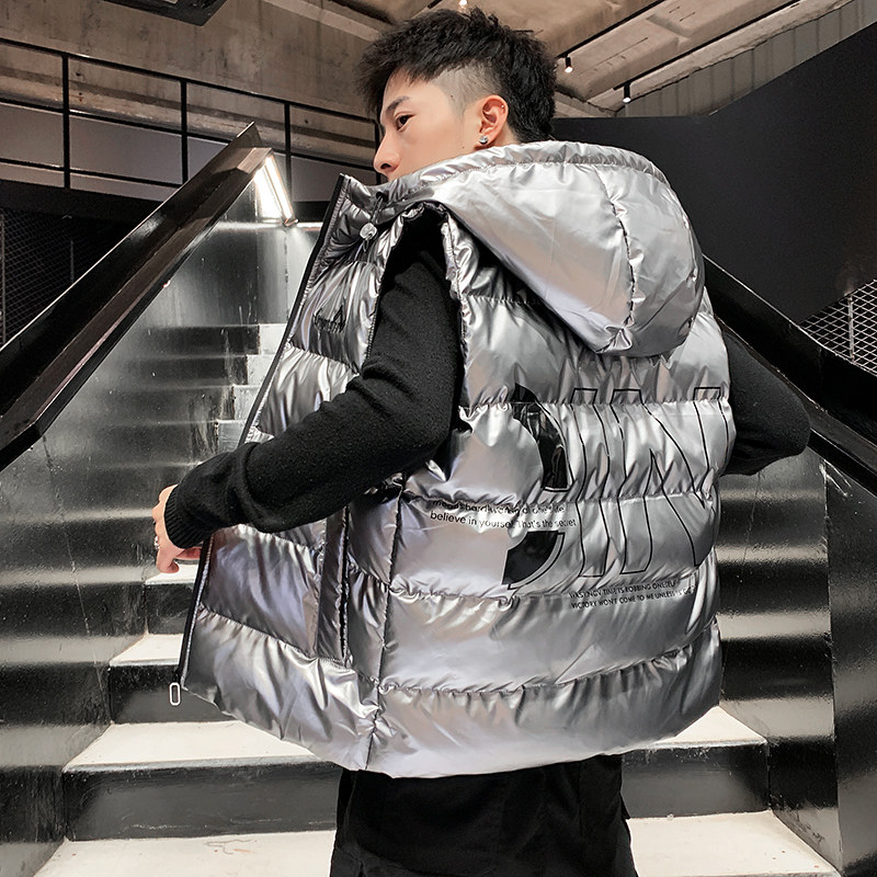 A436-8612-P752025秋季新款潮牌连帽上衣无袖休闲青年运动棉马甲，女装马甲，电商A438