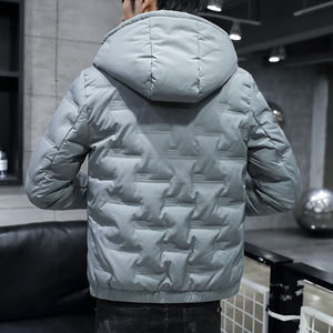 2020冬装新款80%白鸭绒羽绒服男宽松大码连帽外套 A438-886图片