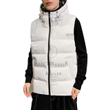 A438-MJ03-P902025秋冬上新宽松连帽亮面无袖外套休闲青年马甲潮，女装短外套，电商A438