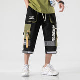 夏季2025新款大口袋工装七分裤学生休闲裤A438-C3007-P4579，男装牛仔裤，电商A438