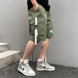 短裤男夏季宽松休闲中裤ins潮牌外穿五分工装裤子A438-5203-P45，男装牛仔裤，电商A438