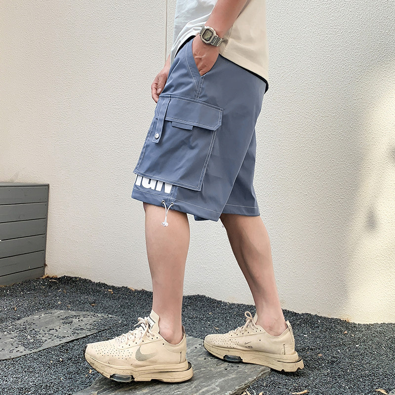 工装短裤男士夏季潮牌休闲宽松直筒潮流五分中裤A438-5205-P45,男装牛仔裤,电商A438