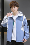 潮牌炸街2025新款连帽夹克外套男衣服学生春秋潮流A438-606-P70，男装夹克，电商A438