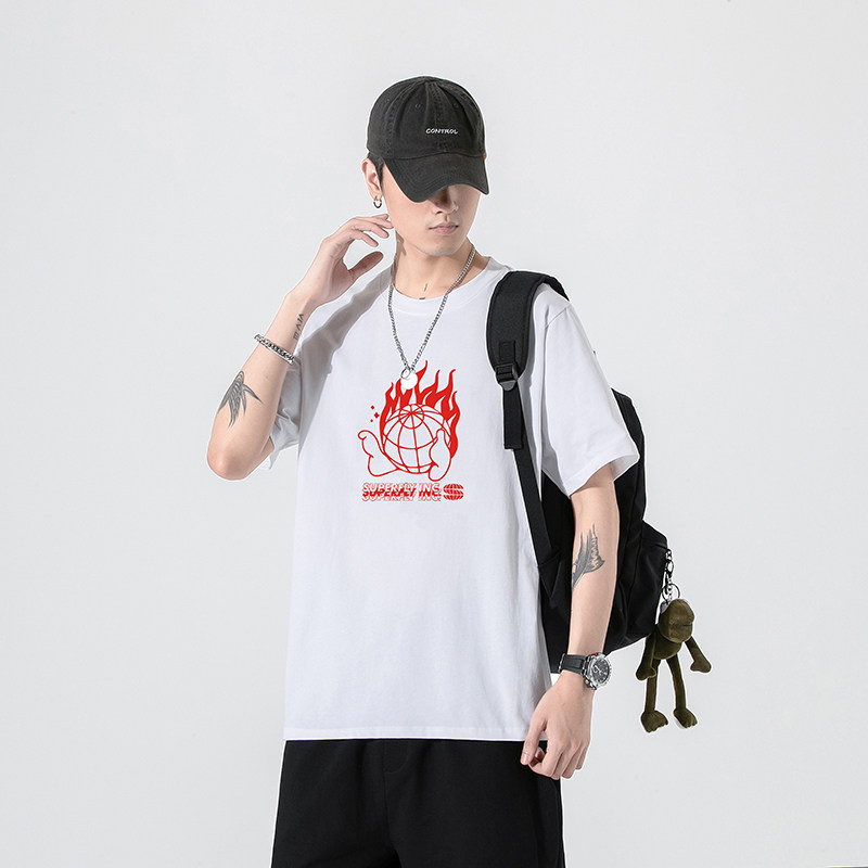2025夏季短袖T恤韩版新款男装潮牌潮流半袖体恤insA438-T203-P25,男装T恤,电商A438