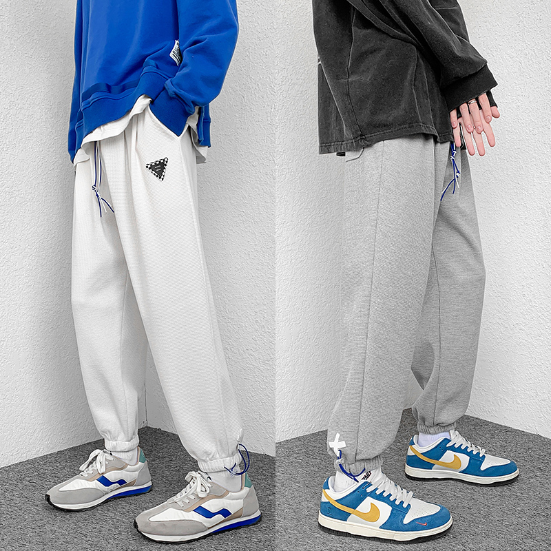 男士春季潮牌直筒束脚裤子韩版潮流宽松百搭卫裤A438-2211-P45，男装休闲裤，电商A438