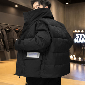 90%白鸭绒 冬装新款店主风潮牌宽松羽绒服男外套 A438-2701图片