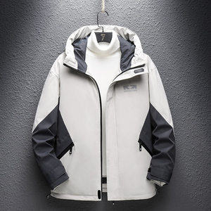 L-8XL超大码80%白鸭绒羽绒服男冬装连帽宽松外套 A438-2166图片