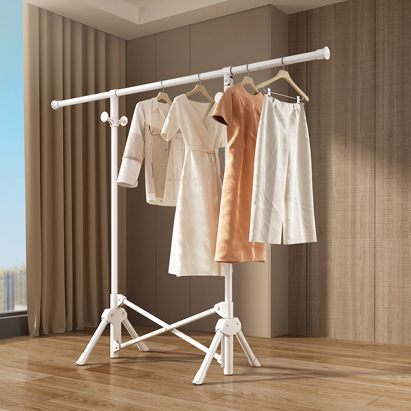 新品晾衣架室内家落地折叠不地方的卧用室挂占衣型架小户阳台晒衣