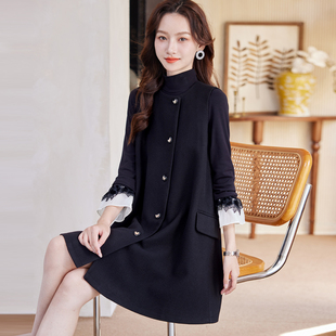 宝诗黎两件套打底背心连衣裙2026早春简约气质老钱风宽松直筒裙