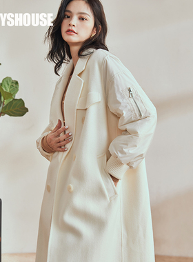 罗衣保暖81.5%绵羊毛大衣女2024冬装新款轻奢双面呢毛呢外套05392