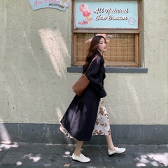 New Korean Vintage long trench coat