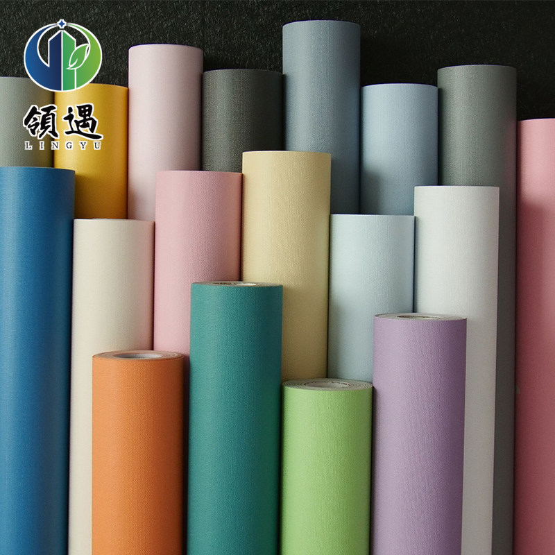 10米防水自粘墙纸纯色素色网红壁纸翻新贴画纸卧室温馨背景墙装饰