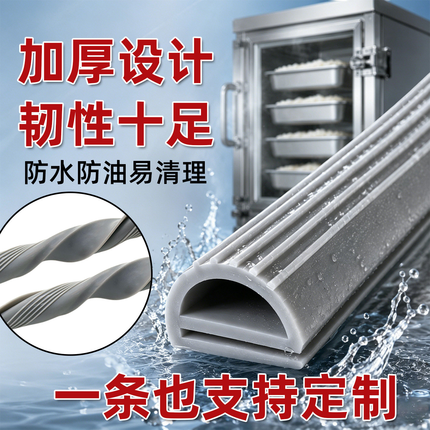 200°耐高温E型硅胶密封条