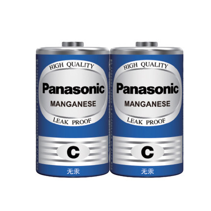 Panasonic 松下电池 2号 电池 R14NU/2SC 无汞环保 二号 干电池 2号 LR14 3号 C型 钟表 电子琴 面包超人可用