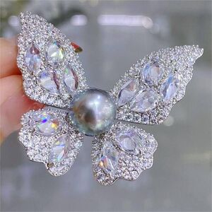 海水夏季珠宝珍珠胸花新款镶嵌
