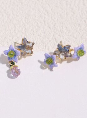 茄梦茉语系列星星与蓝色茉莉花