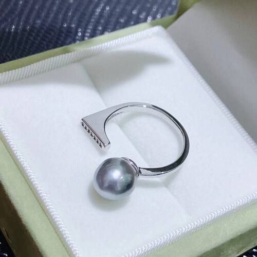 经典平衡木开口戒指天然海水海水