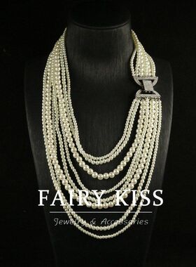 长款串珠外贸项链毛衣链新款简约