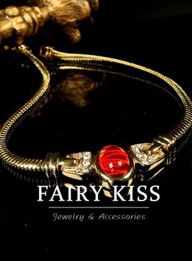 项链短款镶嵌情人节宫廷风新款