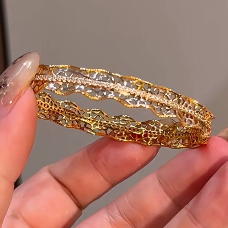 纯银S925意大利进口工艺蕾丝双色