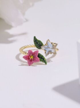 茄梦茉语系列粉色茉莉花星星不
