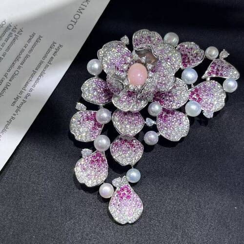 韩国高级感大气胸针配饰精致淡水