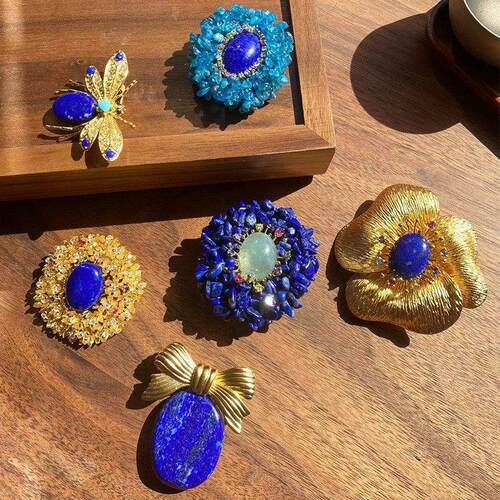 款丝巾27青金石小众宝石半淡水