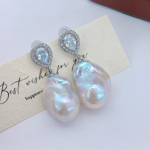 巴洛克欧美风鱼尾耳坠异形珍珠