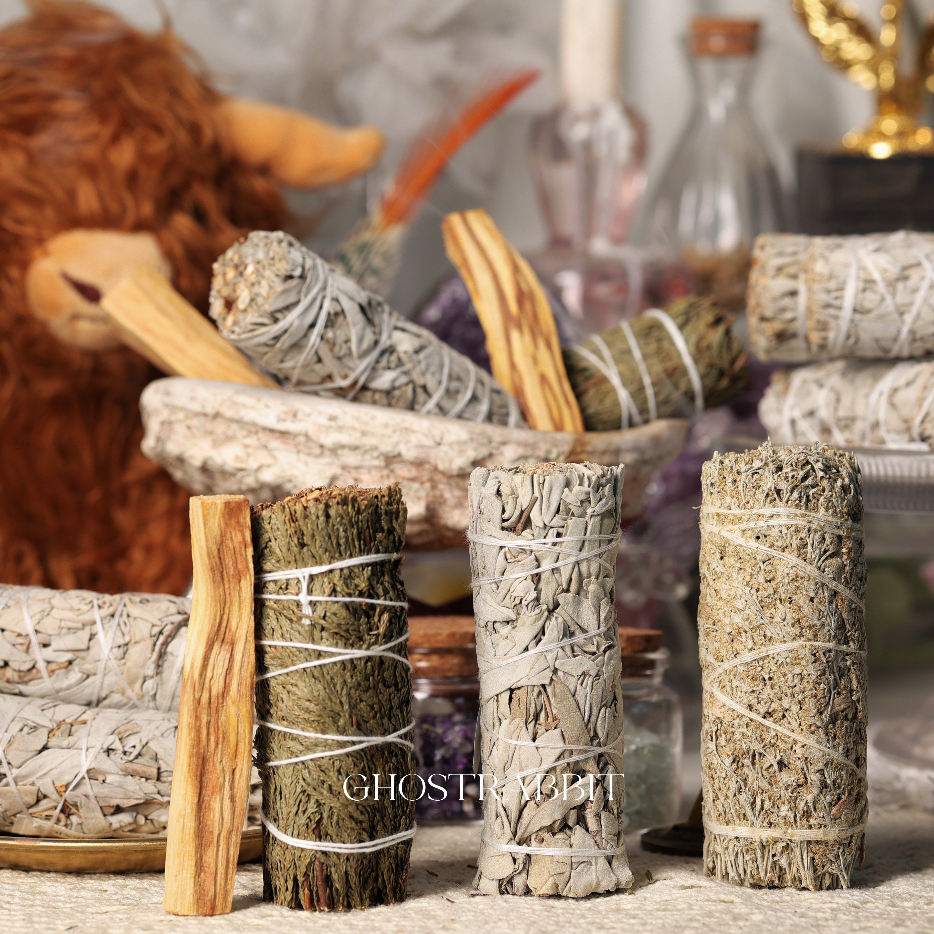 VM美国加州进口白鼠尾草秘鲁圣木条净化消磁雪松杖卧室香薰疗愈