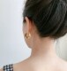 ins 简约极简法师celi风格 光面圆形扁欧美网红耳环耳饰