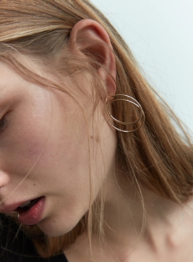 LUCKY 冷淡风轻奢几何抽象耳环耳饰夸张ins欧美百搭