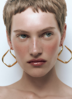 LUCKY 几何小众轻奢时尚设计感欧美极简杂志款ins夸张耳环