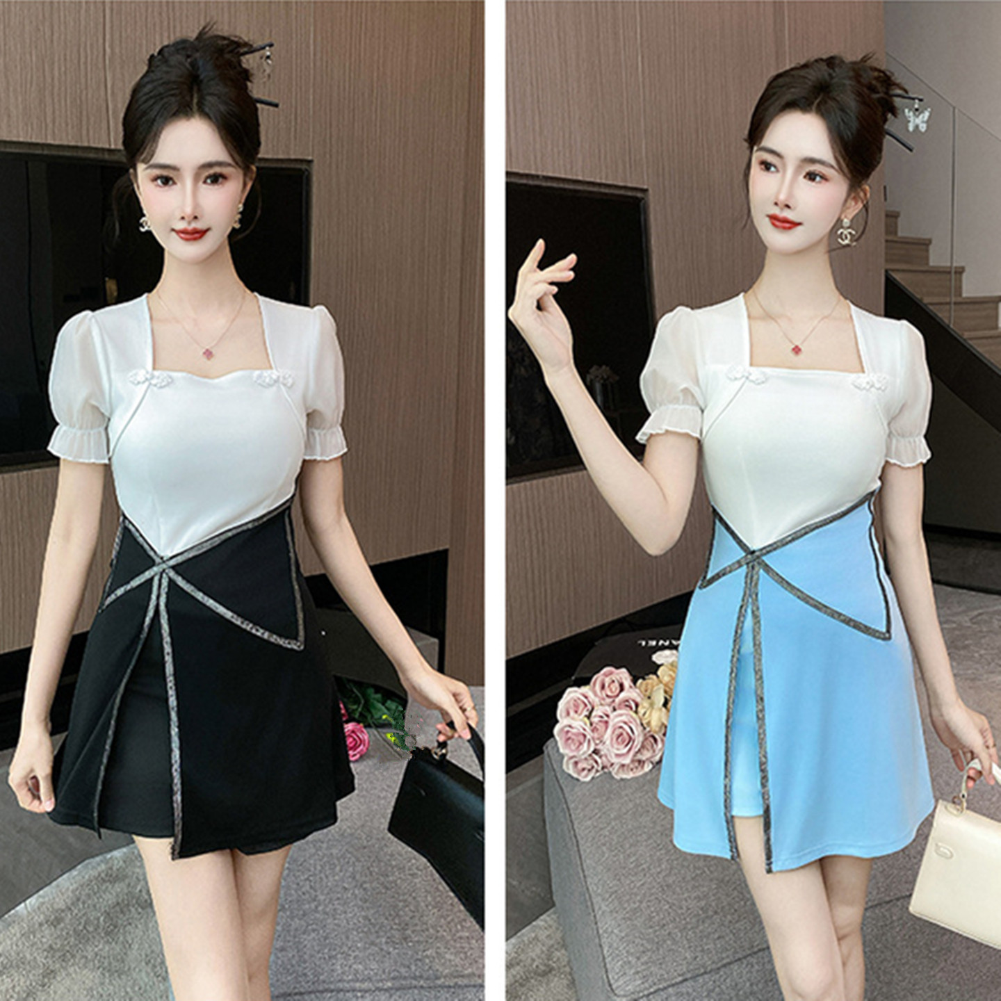 上班办公服务员工作服幼儿园老师园服教师穿搭职业套装行政幼师服
