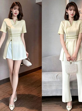 养生馆足浴高端轻奢美容技师服装