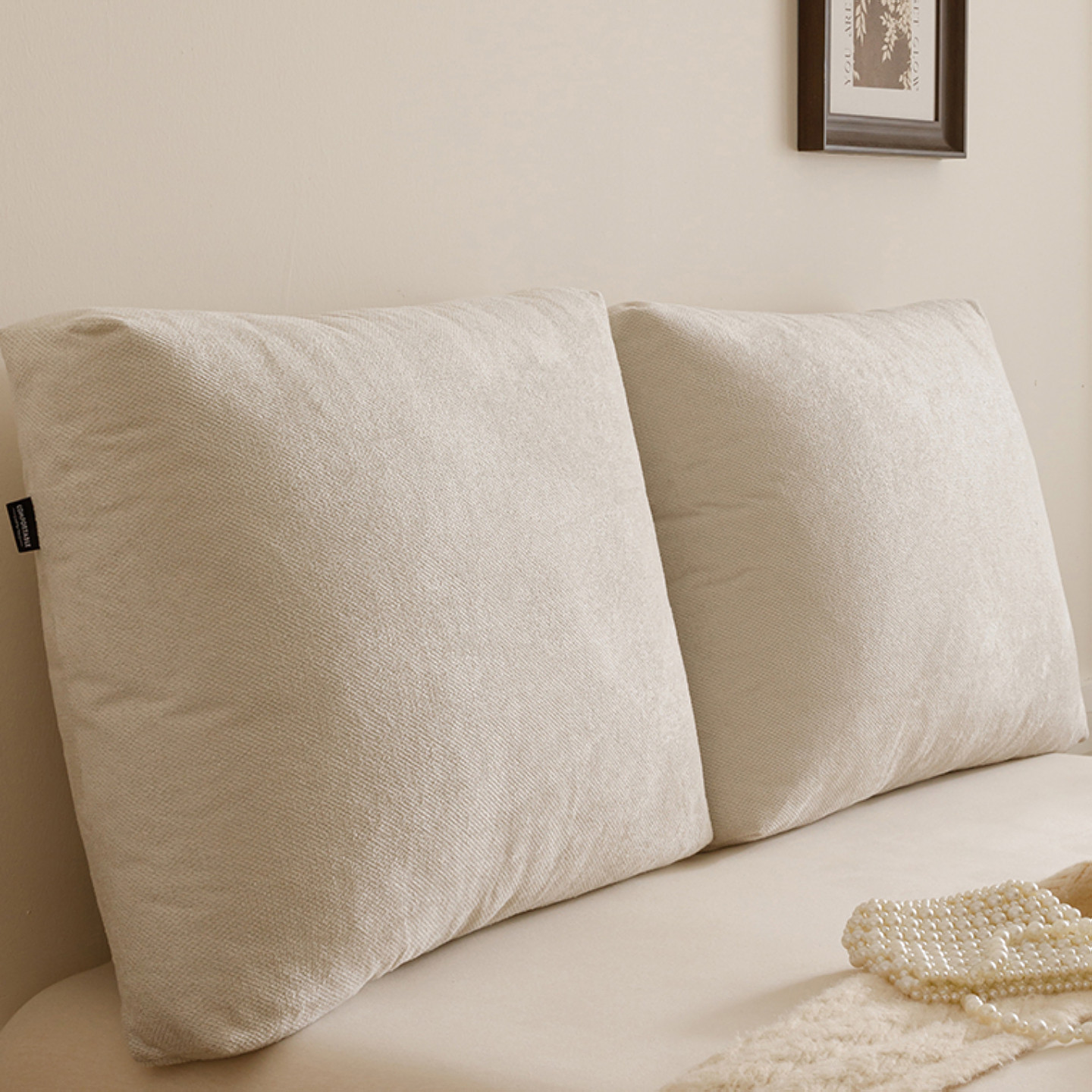 奶油风床头靠垫软包大靠背沙发护腰靠枕飘窗靠背垫榻榻米可拆洗