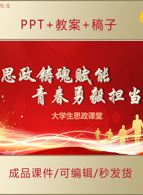 大学生思政课堂PPT思政铸魂赋能青春勇毅担当课件AL597