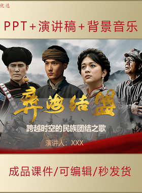 彝海结盟故事PPT中小学生讲红色故事民族团结主题演讲课件AL619