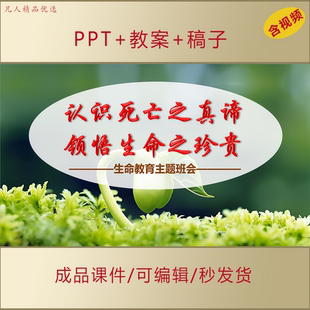 中小学生思政课PPT领悟生命之珍贵生命教育主题班会课件AL636