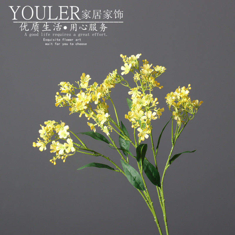 单只油菜花假花绢花家居装饰插花图片