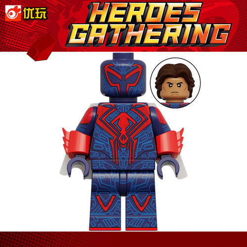 复仇者联盟2099蜘蛛侠第三方MOC拼装积木人仔玩具XP551迈尔斯